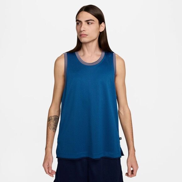 NIKE SB Basketball Jersey Top Unisex Adult Blue Gray Reversible Mesh - Picture 8 of 14